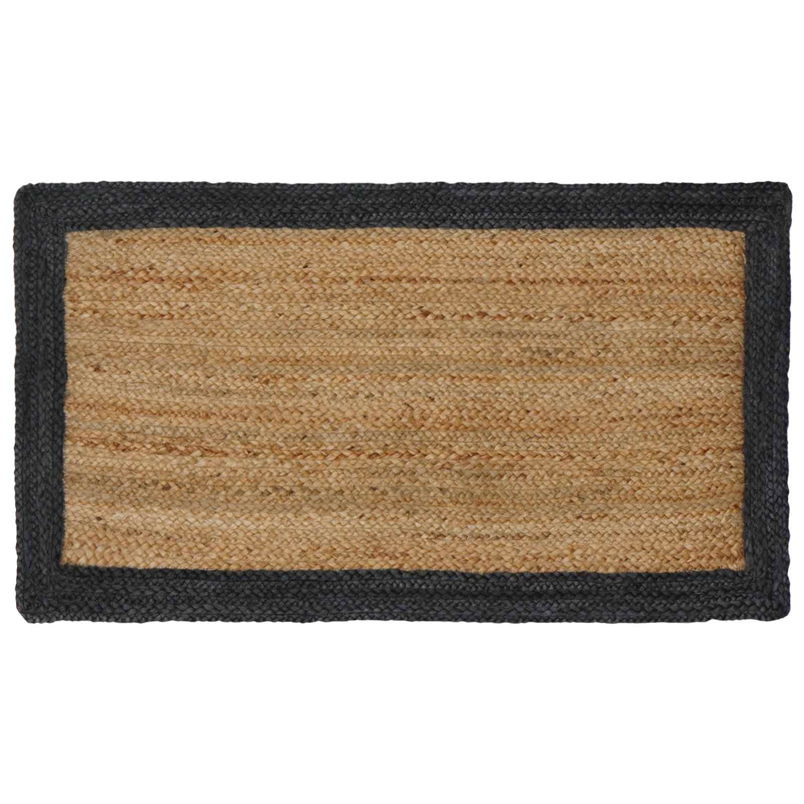 Vloerkleden Donkergrijs 60 x 110 cm Jute