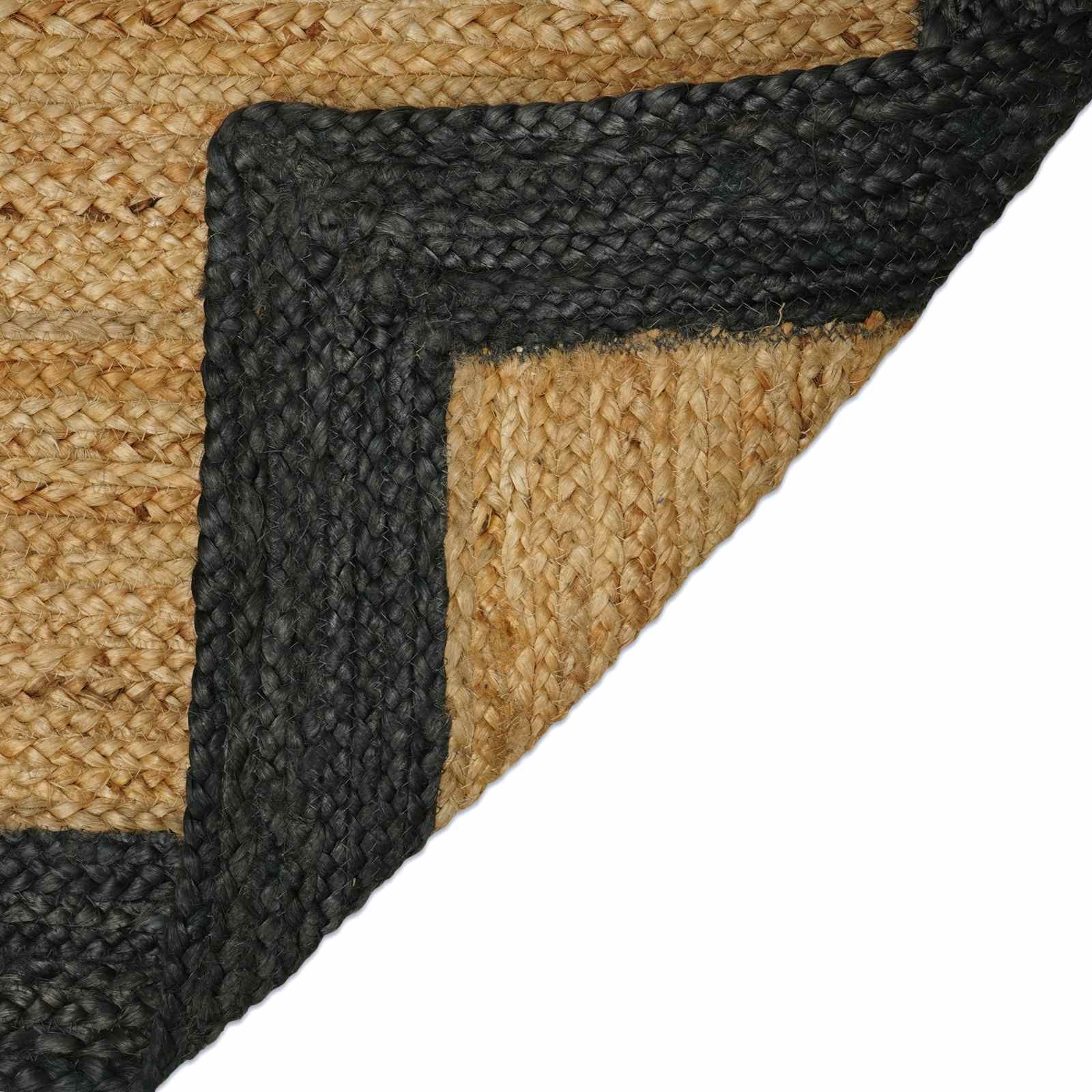 Vloerkleden Naturel en donkergrijs 60 x 200 cm Jute