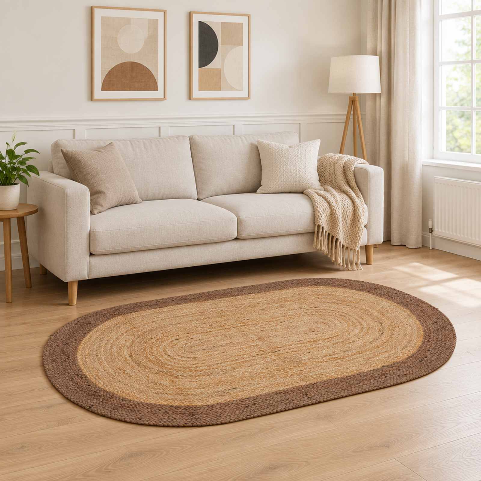 Gebied Tapijt Grijs 152 x 245 cm Jute
