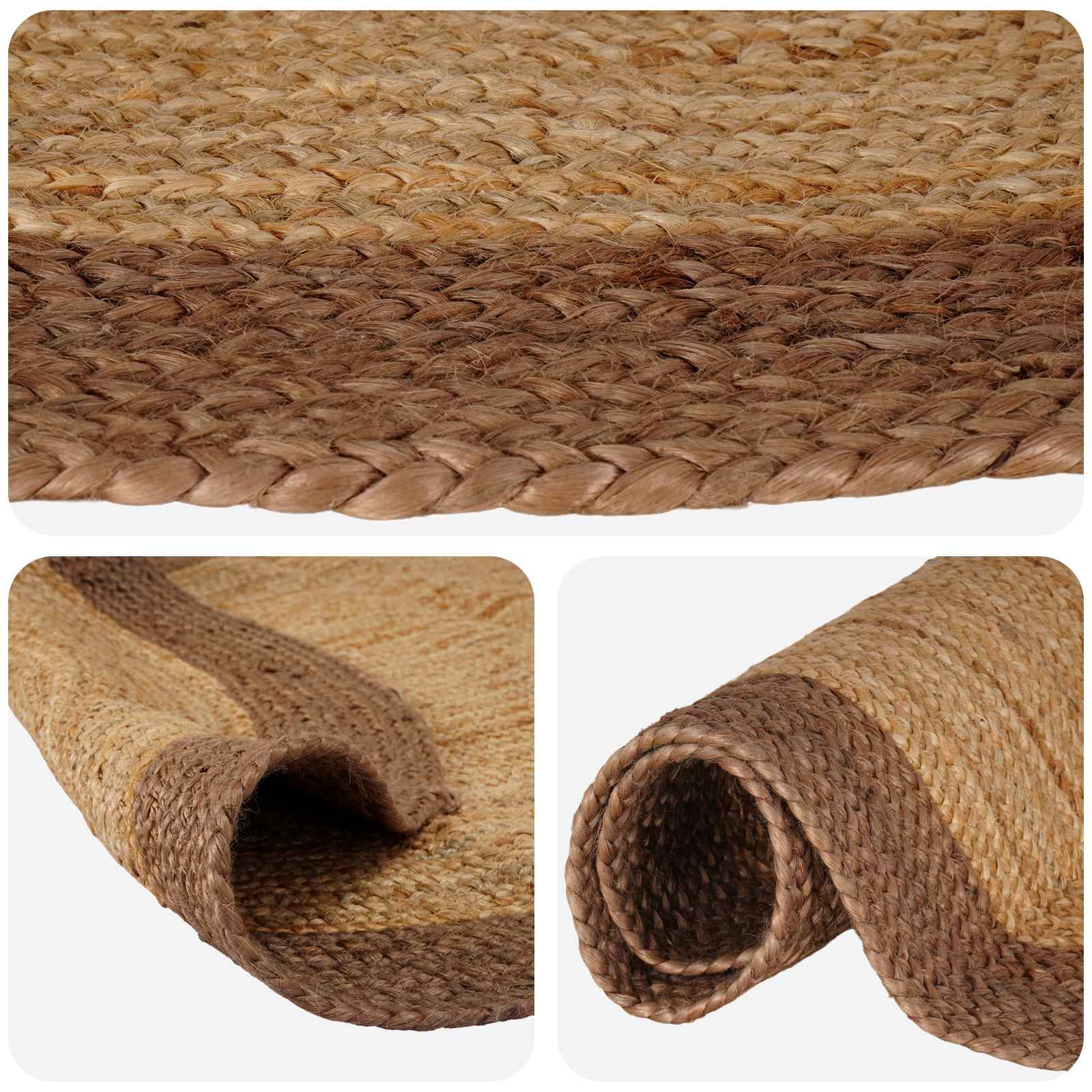 Gebied Tapijt Grijs 152 x 245 cm Jute