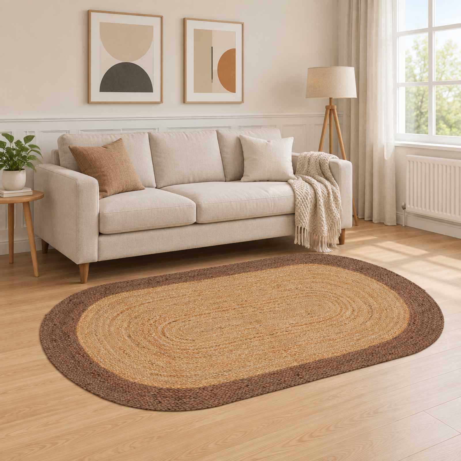 Gebied Tapijt Grijs 205 x 305 cm Jute