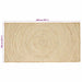 Vloerkleden Wit 100 x 200 cm Jute