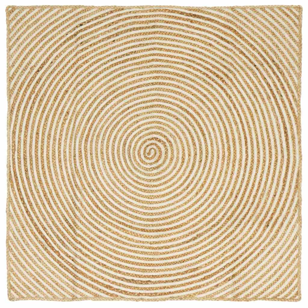 Vloerkleden Wit 120 x 120 cm Jute
