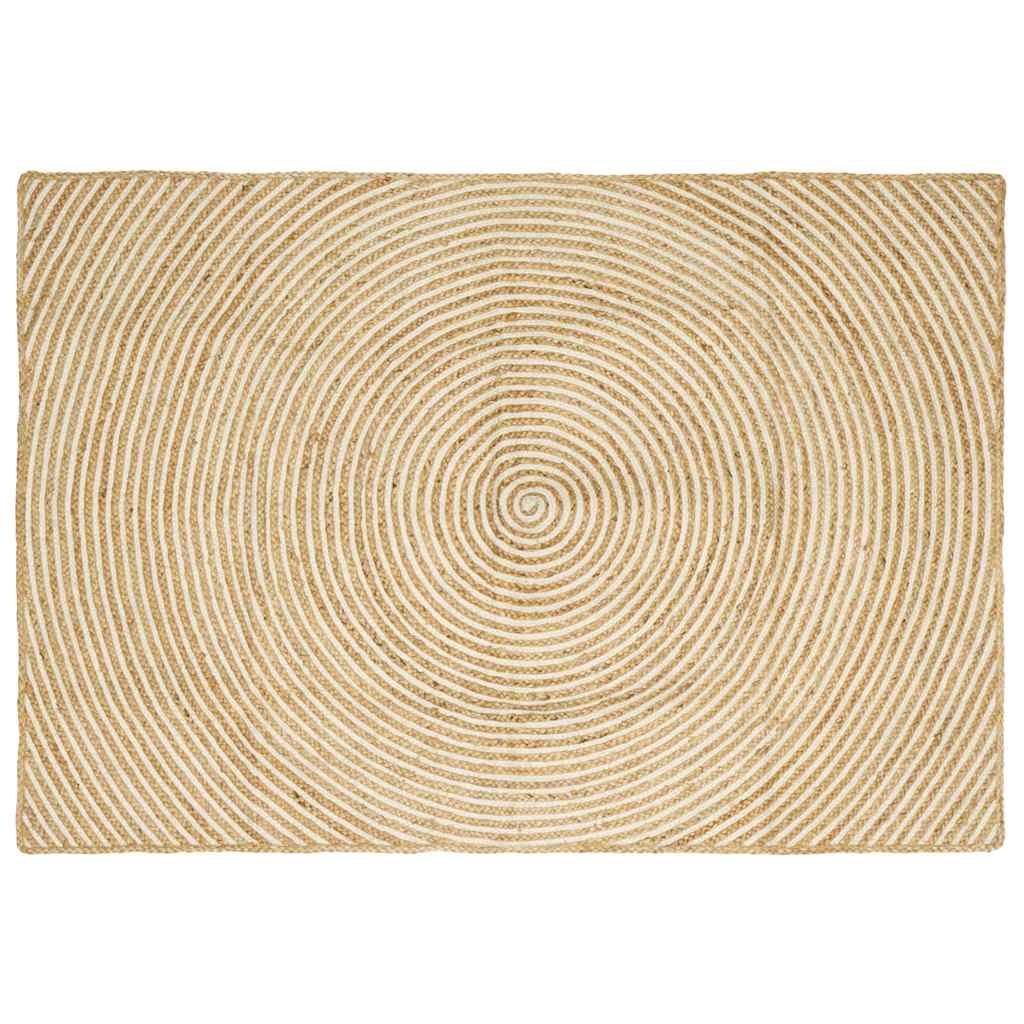 Vloerkleden Wit 140 x 200 cm Jute