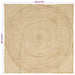 Vloerkleden Wit 160 x 160 cm Jute