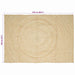Vloerkleden Wit 160 x 230 cm Jute