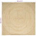 Vloerkleden Wit 200 x 200 cm Jute
