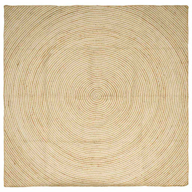 Vloerkleden Wit 240 x 240 cm Jute