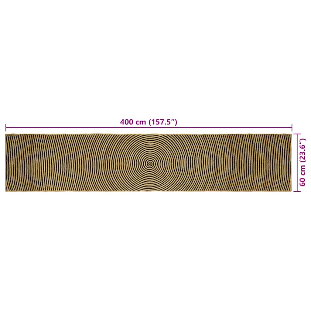 Vloerkleden Zwart 60 x 400 cm Jute