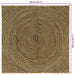 Vloerkleden Zwart 120 x 120 cm Jute