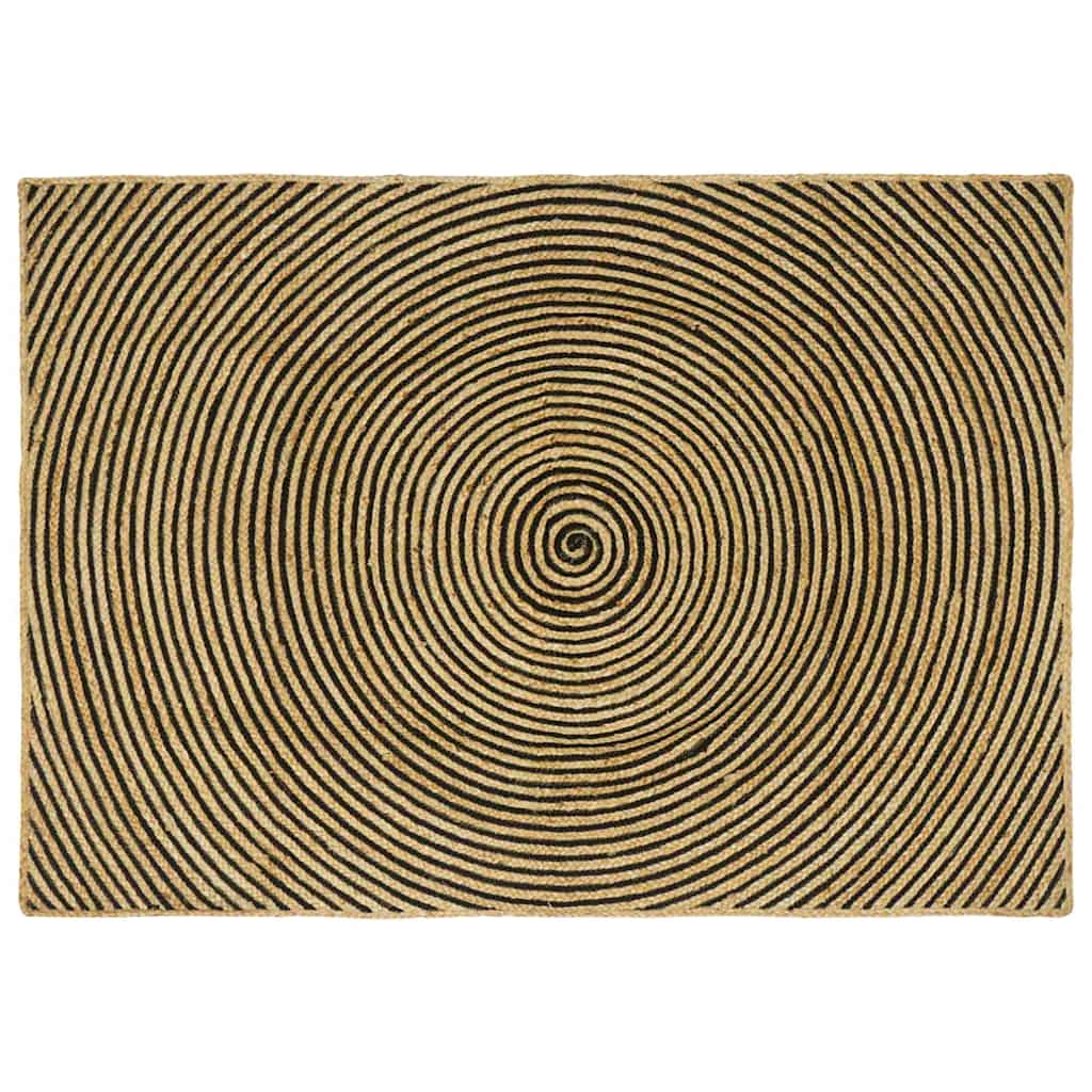 Vloerkleden Zwart 140 x 200 cm Jute
