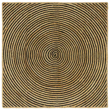 Vloerkleden Zwart 160 x 160 cm Jute