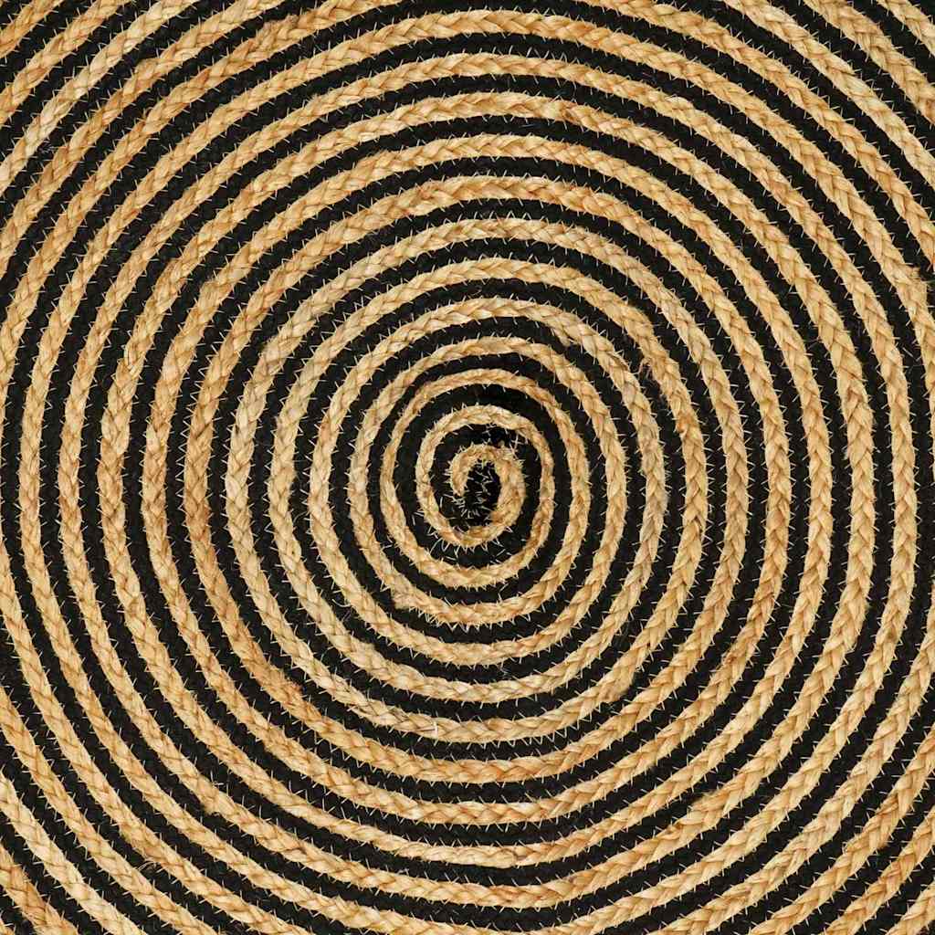 Vloerkleden Zwart 160 x 160 cm Jute
