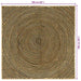 Vloerkleden Zwart 160 x 160 cm Jute