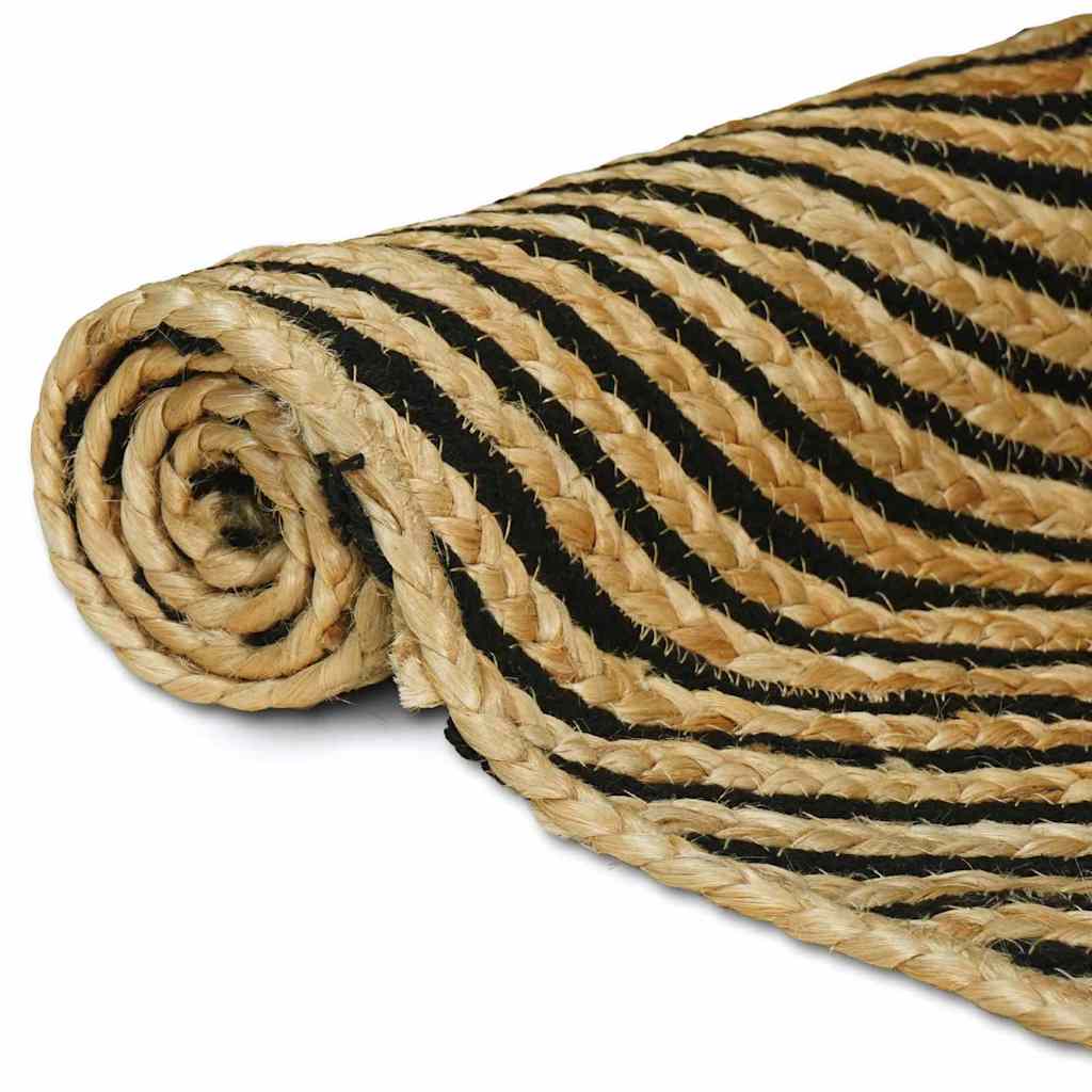 Vloerkleden Zwart 300 x 300 cm Jute
