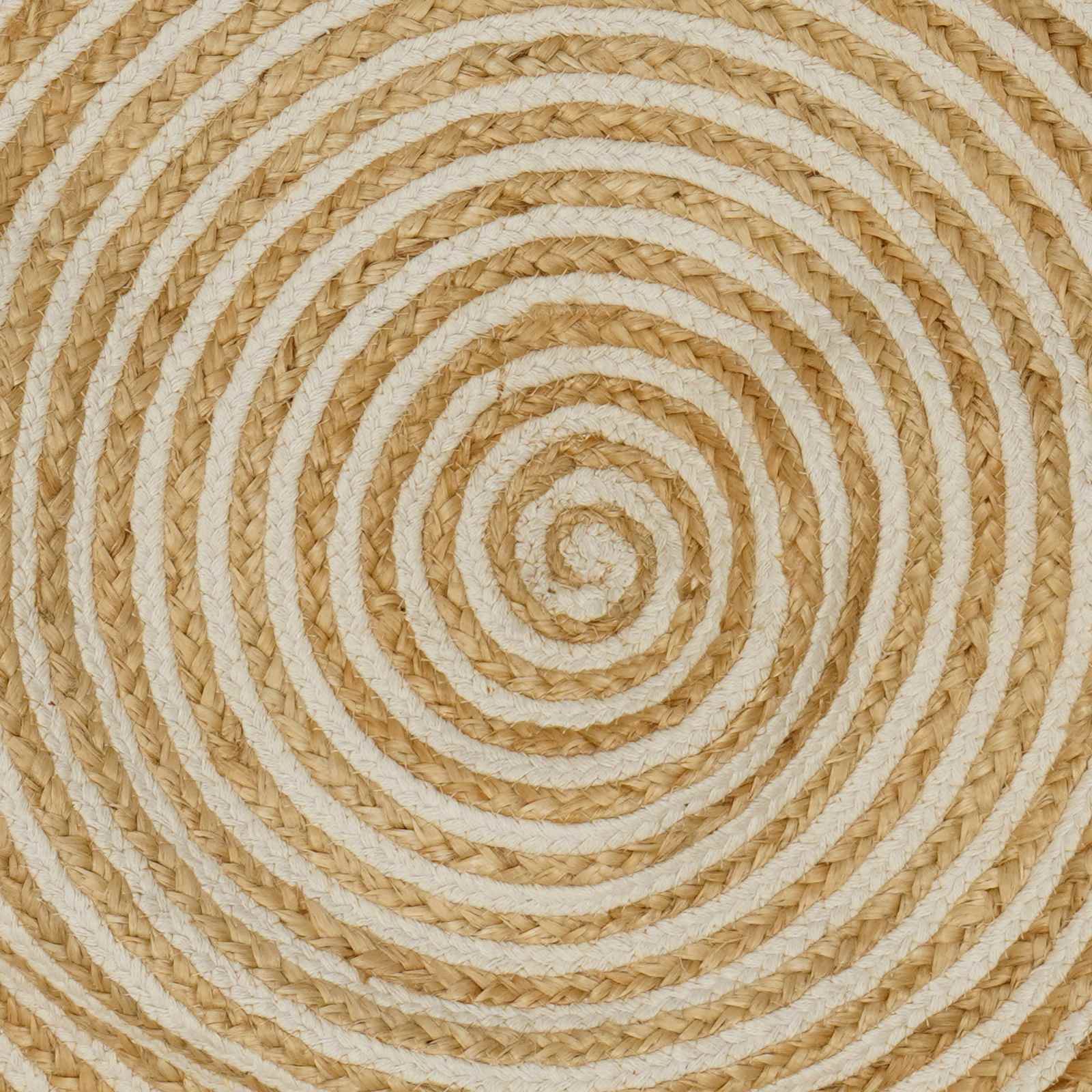 Gebied Tapijt Wit Ø 210 cm Jute