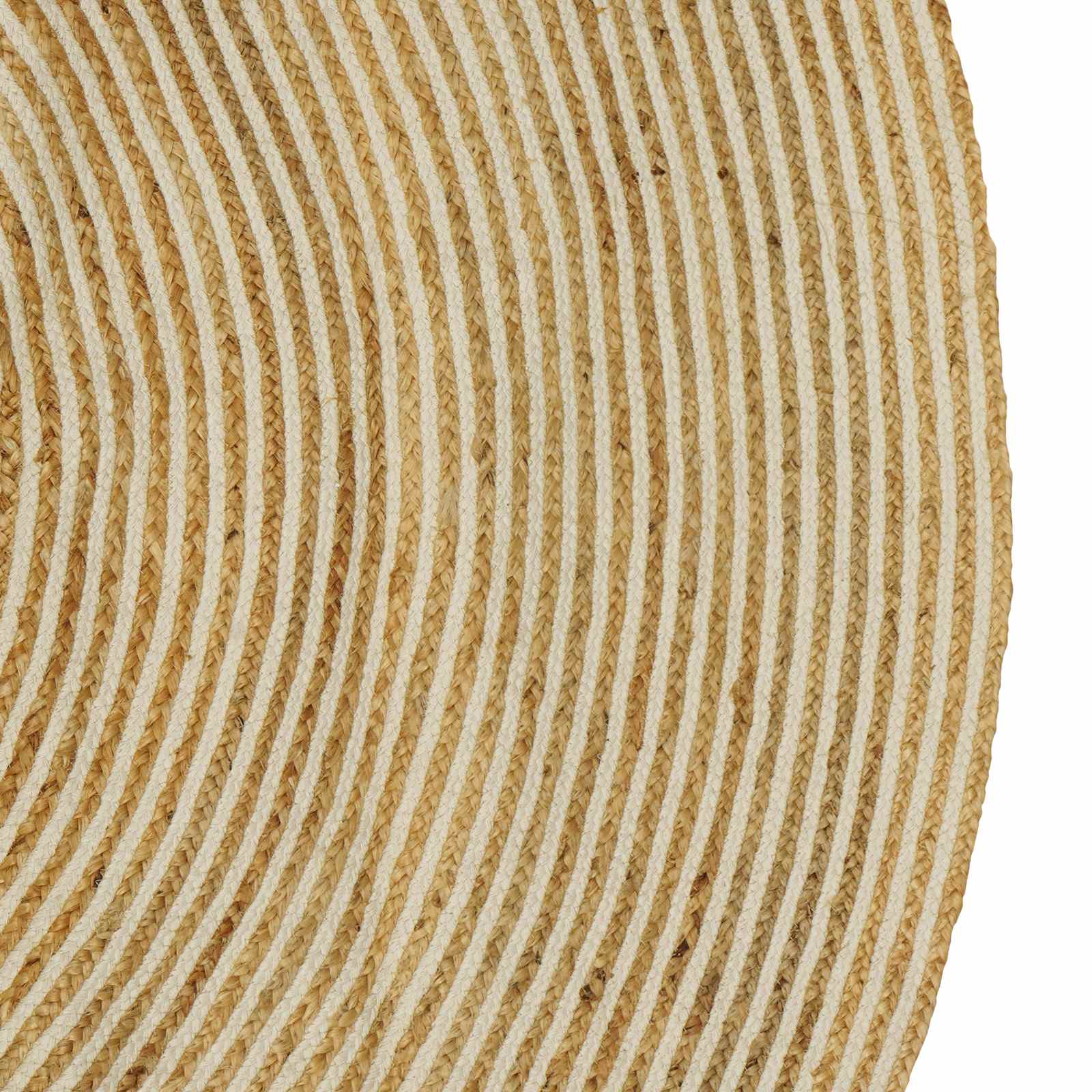 Gebied Tapijt Wit Ø 210 cm Jute
