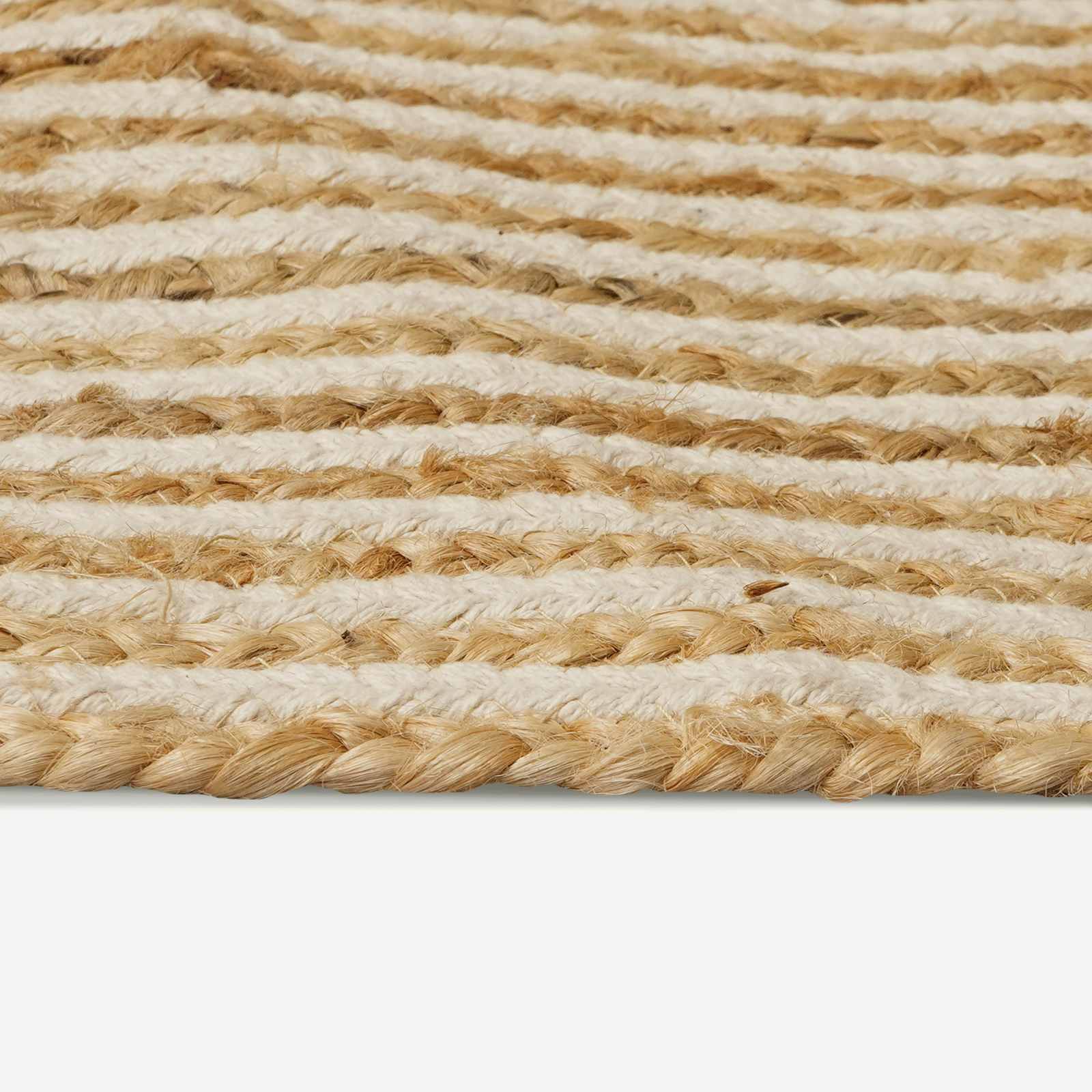 Gebied Tapijt Wit Ø 210 cm Jute
