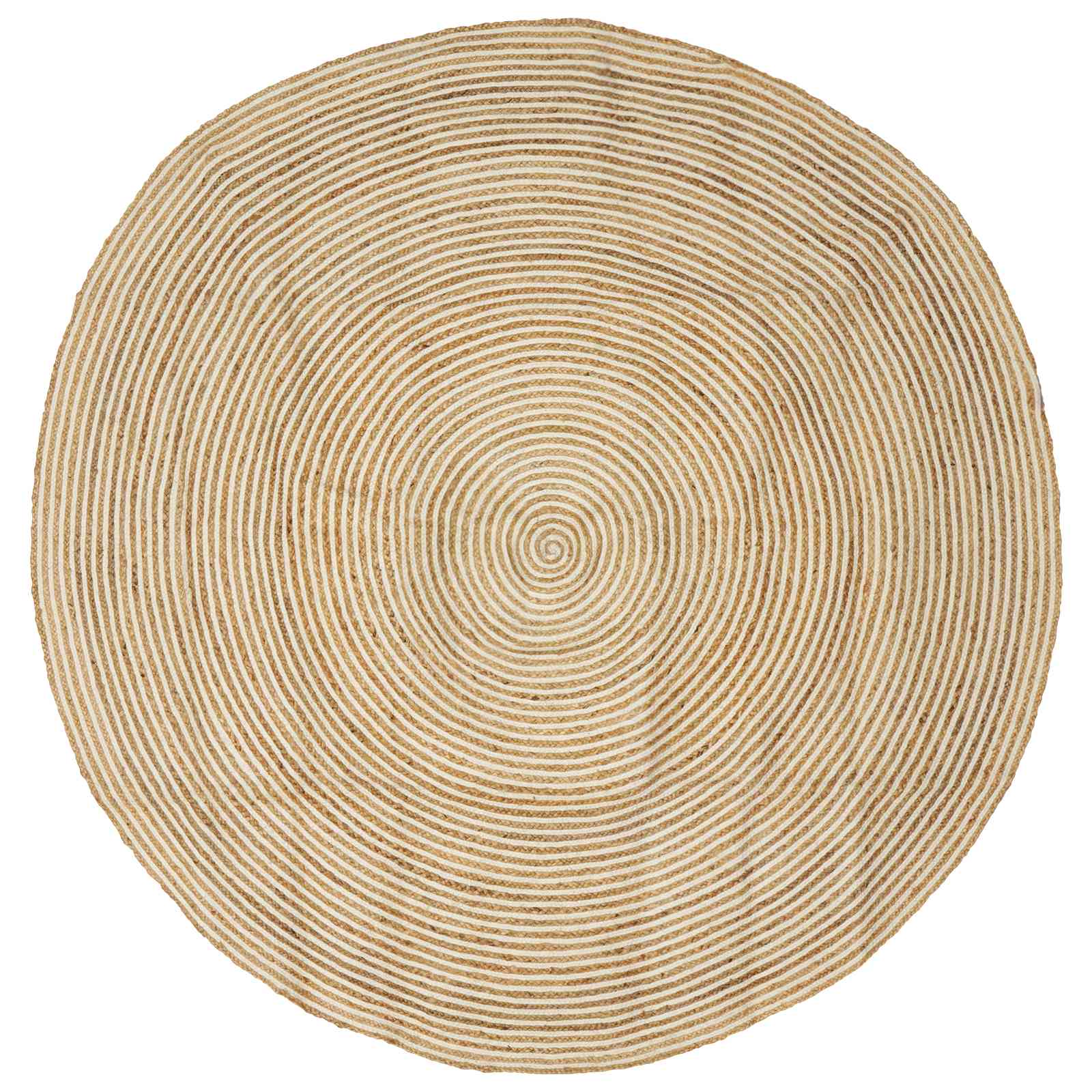 Gebied Tapijt Wit Ø 210 cm Jute