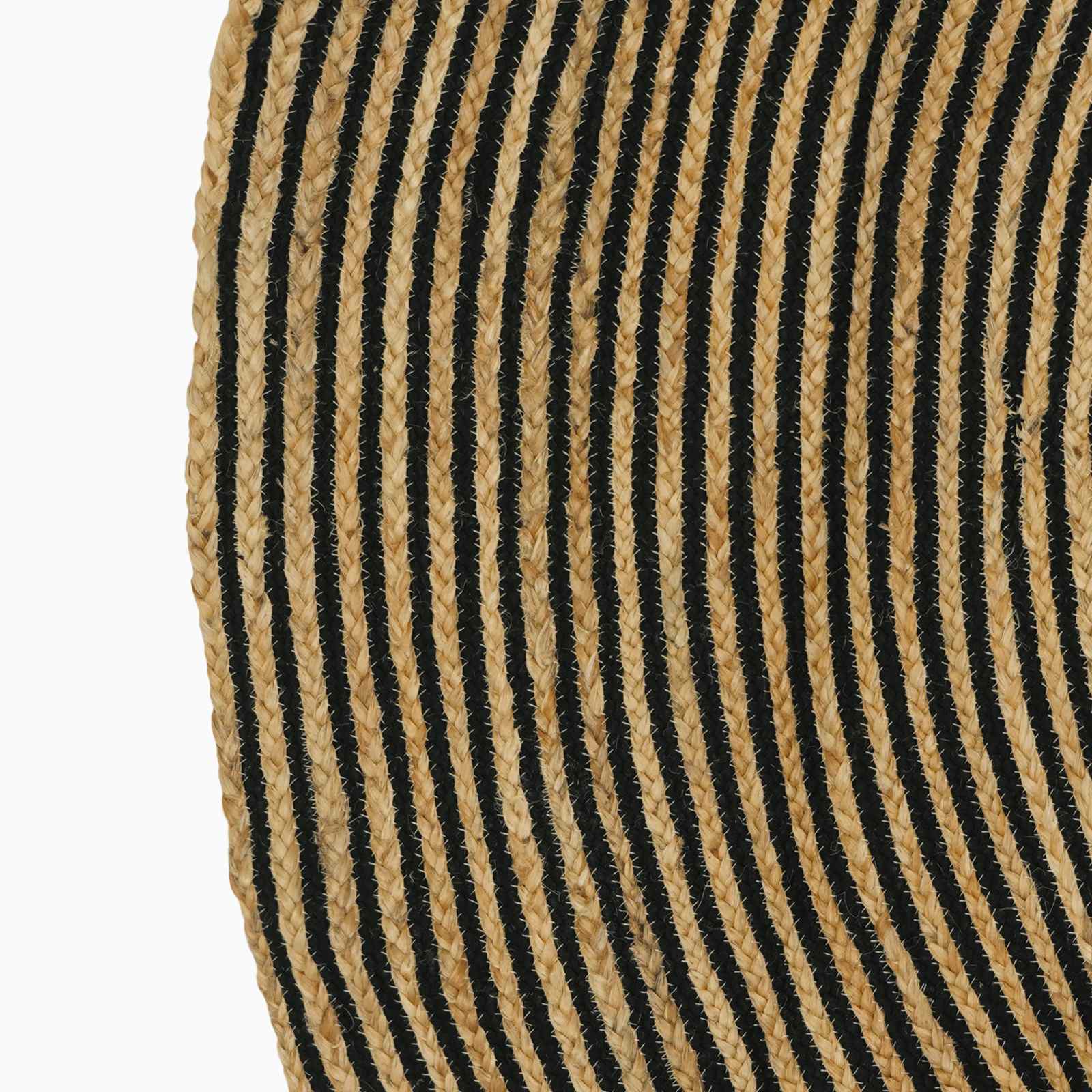 Gebied Tapijt Zwart Ø 210 cm Jute