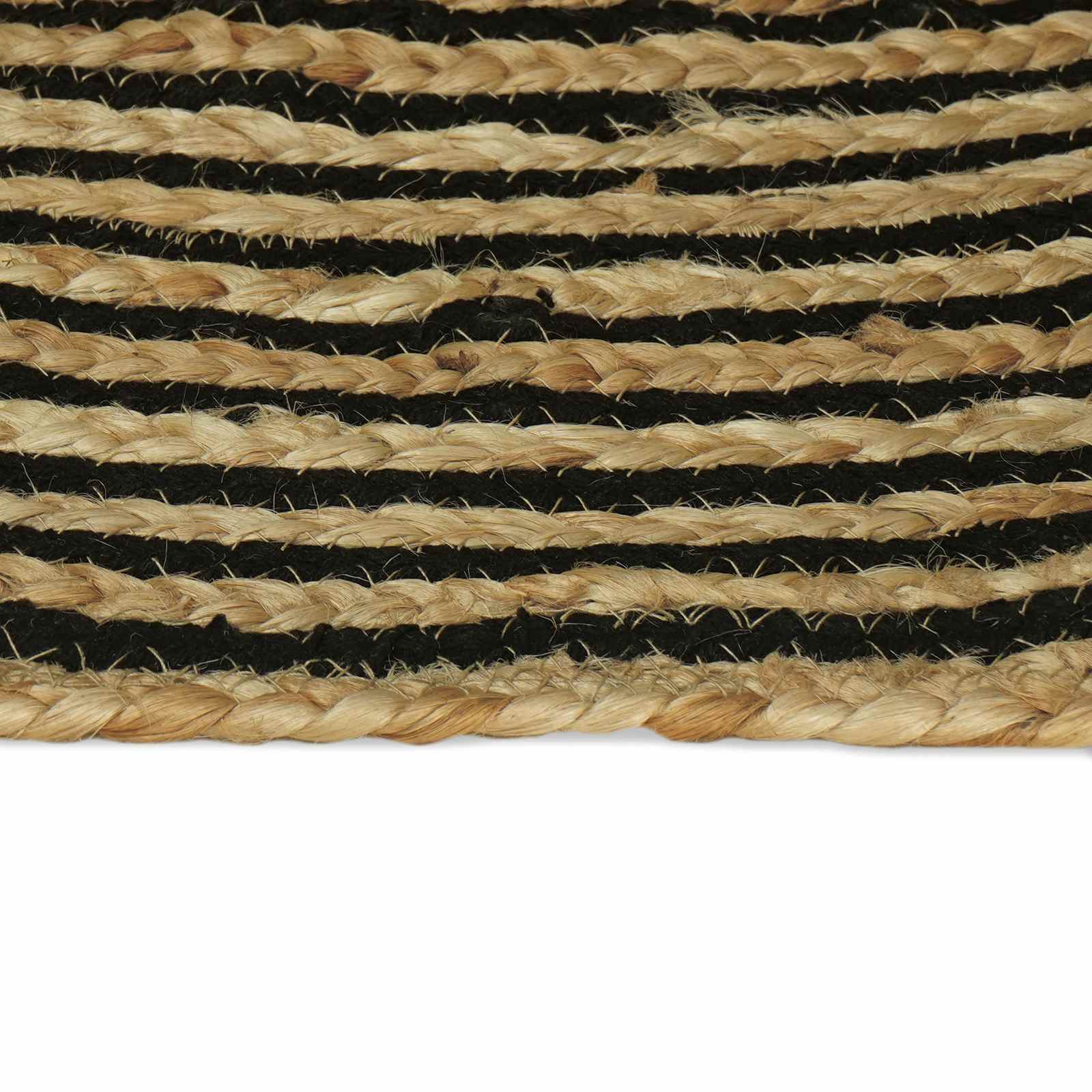 Gebied Tapijt Zwart Ø 240 cm Jute