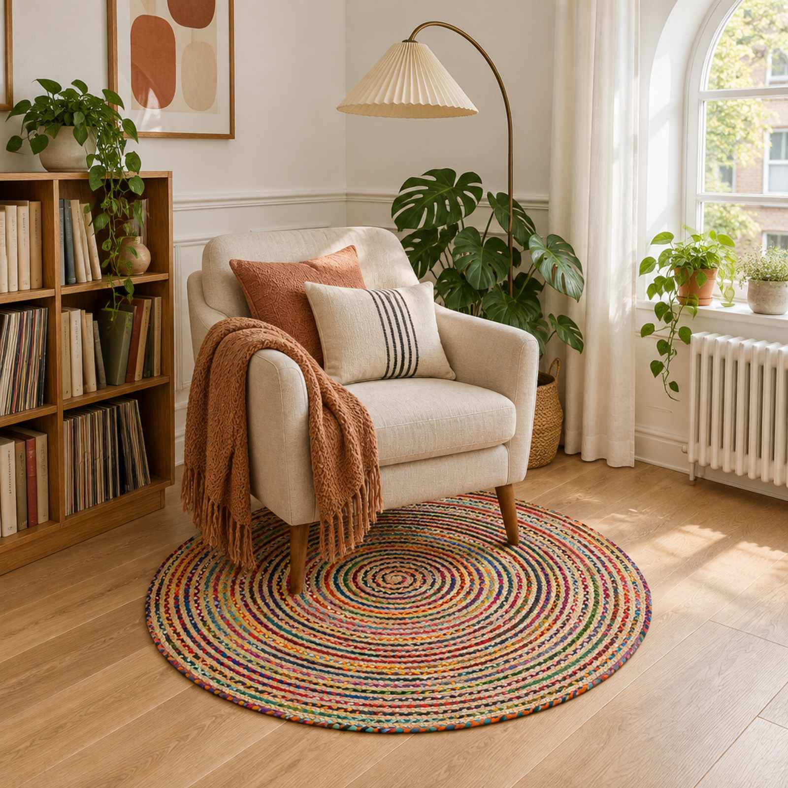 Gebied Tapijt Multikleur Ø 90 cm Jute