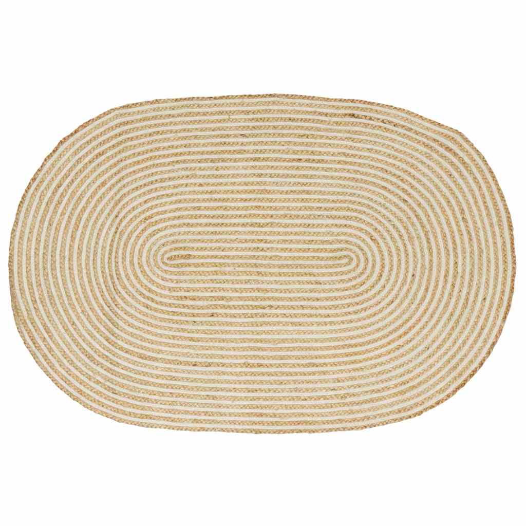 Vloerkleden Natuurlijk en Wit 100 x 152 cm Jute