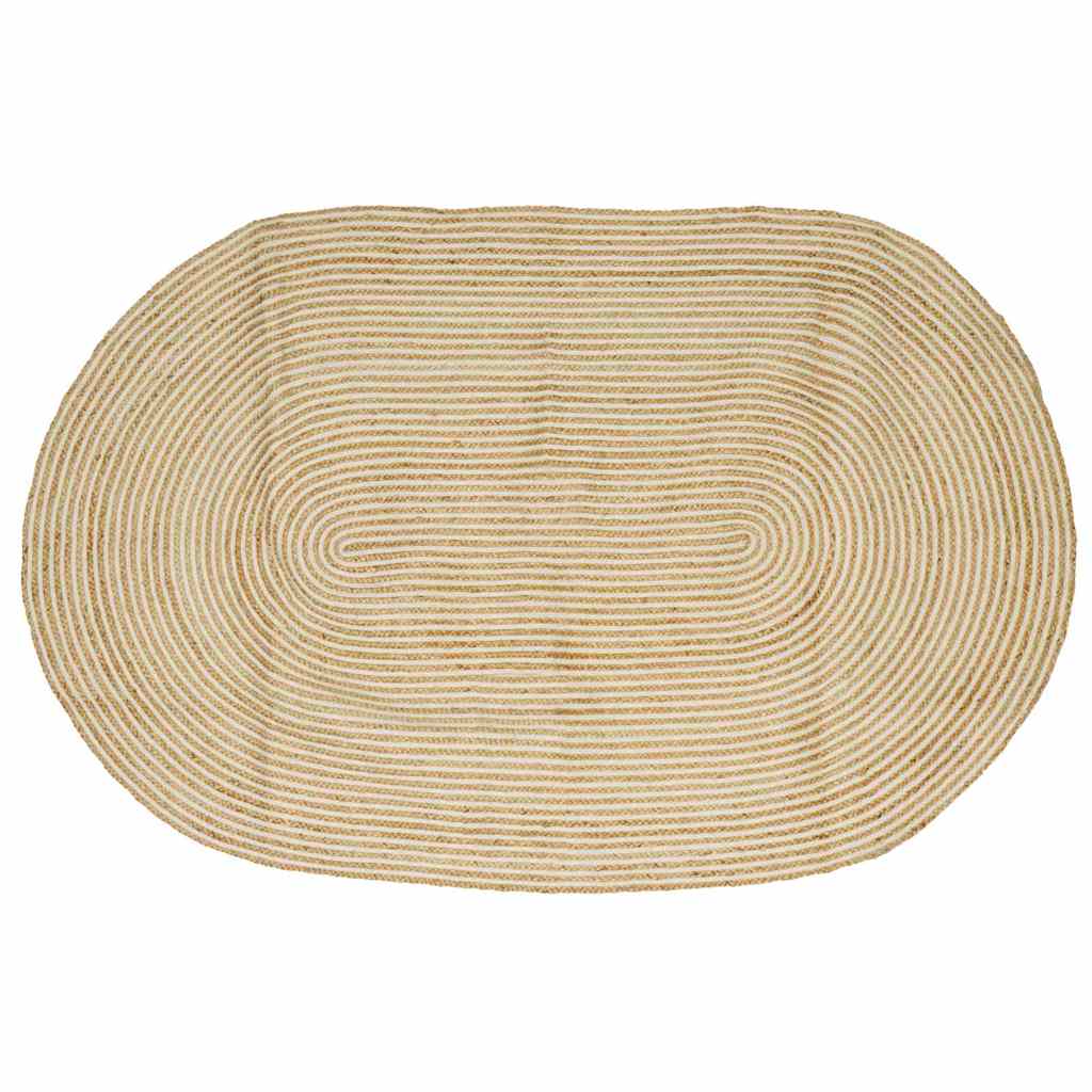 Vloerkleden Natuurlijk en Wit 205 x 305 cm Jute