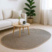 Vloerkleden Naturel en Zwart 205 x 305 cm Jute