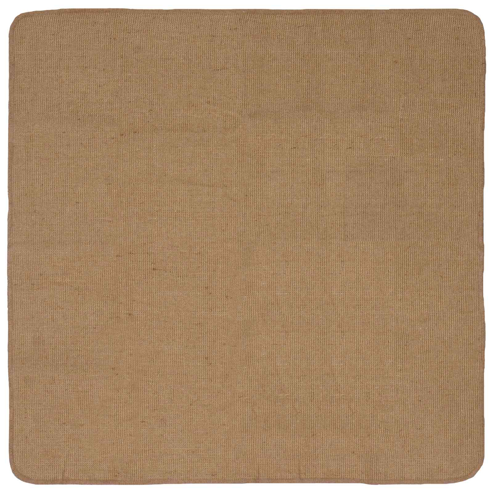 Gebied Tapijt Licht Bruin 120 x 120 cm Jute
