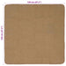 Gebied Tapijt Licht Bruin 120 x 120 cm Jute