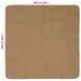 Gebied Tapijt Licht Bruin 160 x 160 cm Jute