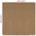 Gebied Tapijt Licht Bruin 200 x 200 cm Jute
