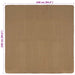 Gebied Tapijt Licht Bruin 240 x 240 cm Jute