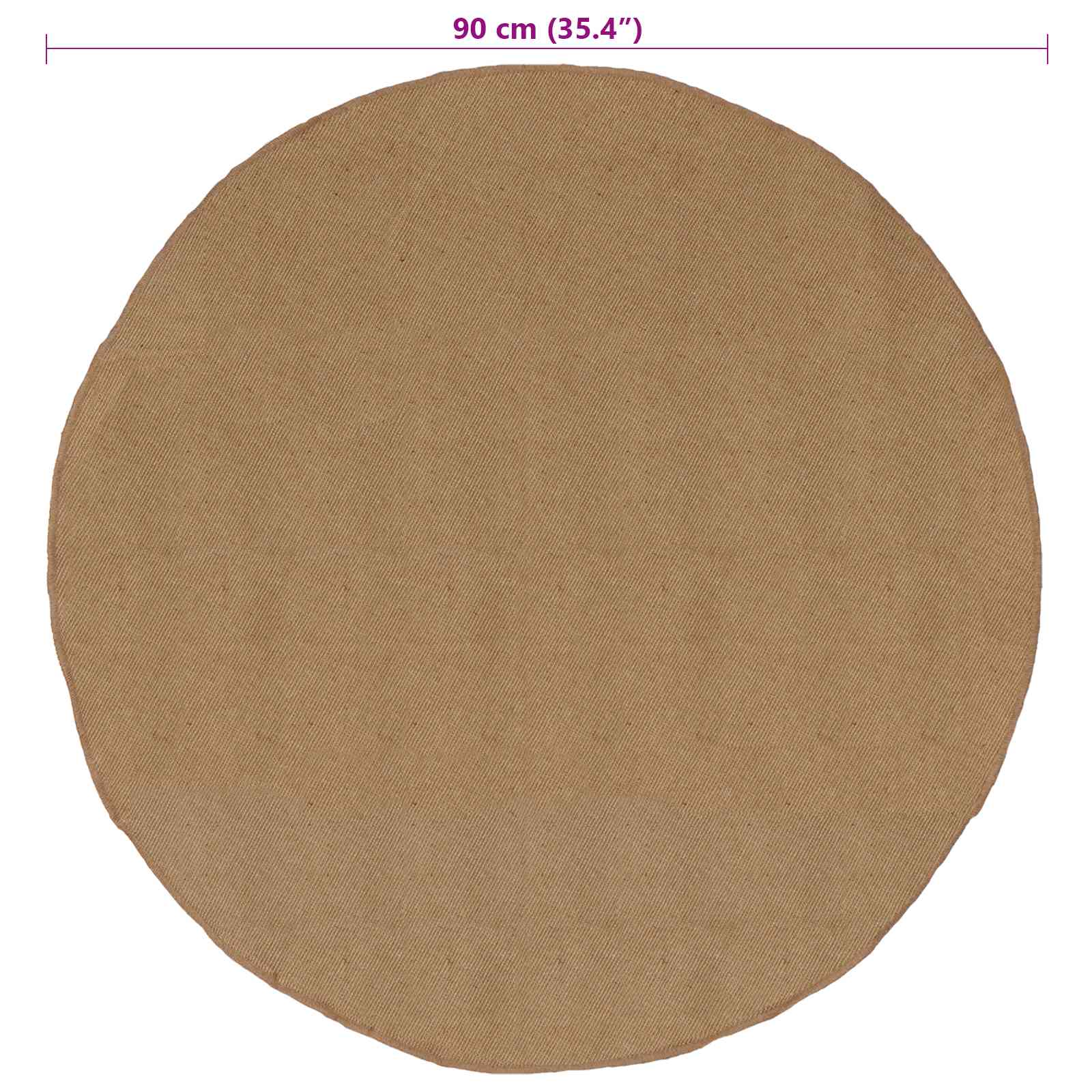 Vloerkleden Naturel Ø 90 cm Jute