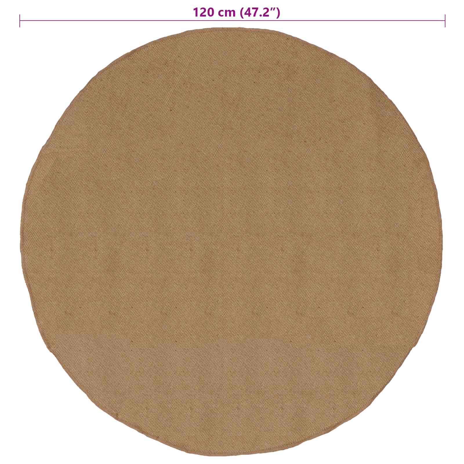 Vloerkleden Naturel Ø 120 cm Jute