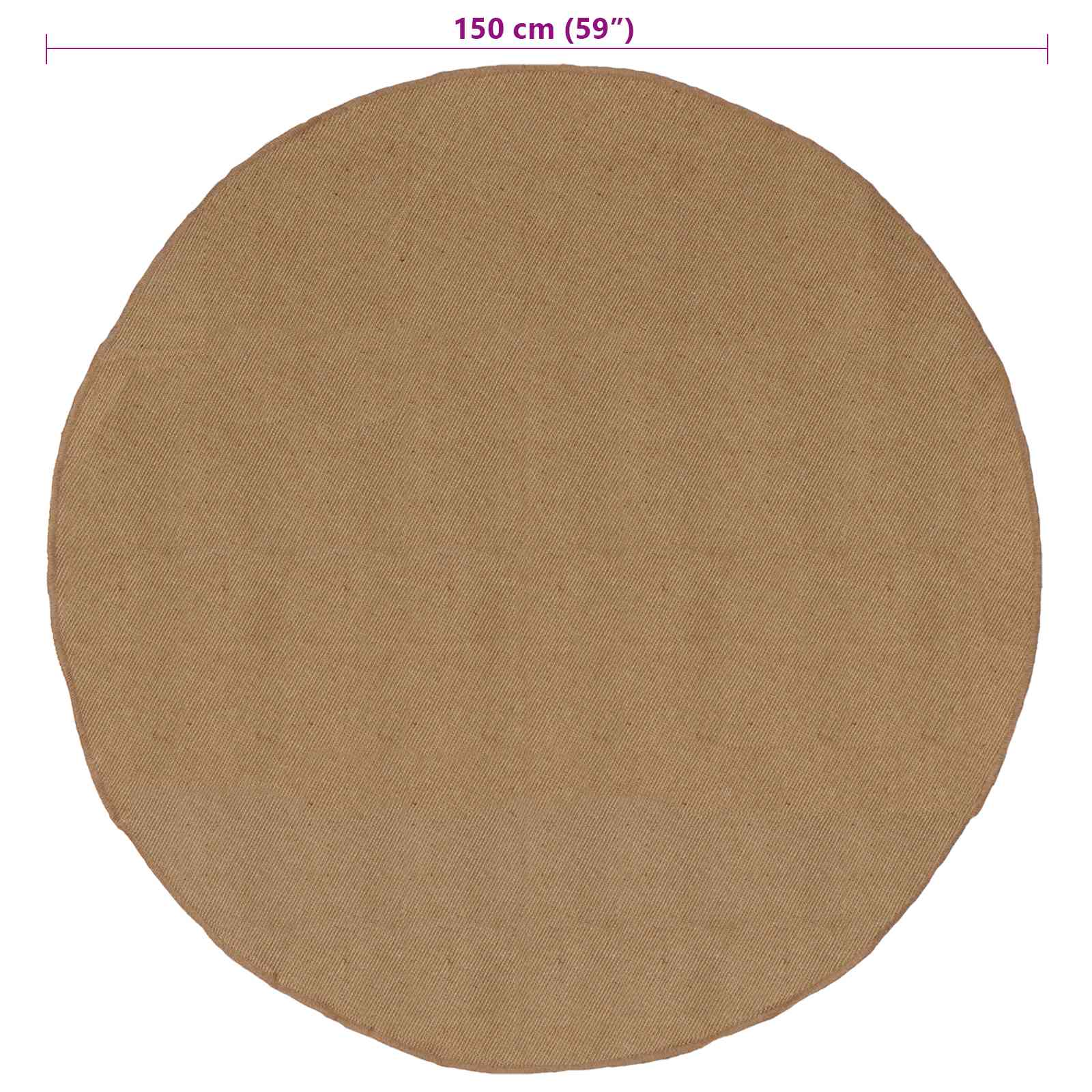 Vloerkleden Naturel Ø 150 cm Jute