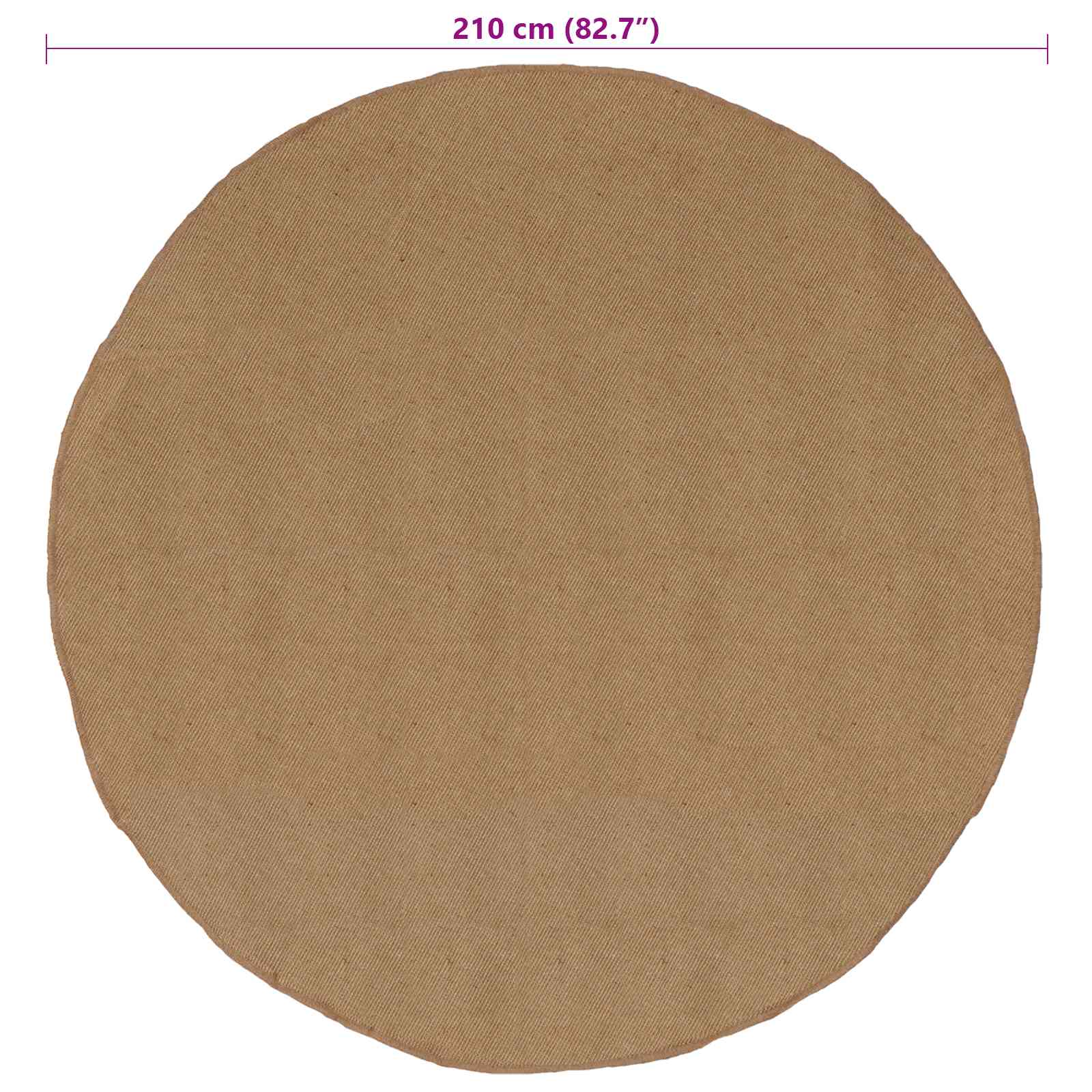 Vloerkleden Naturel Ø 210 cm Jute