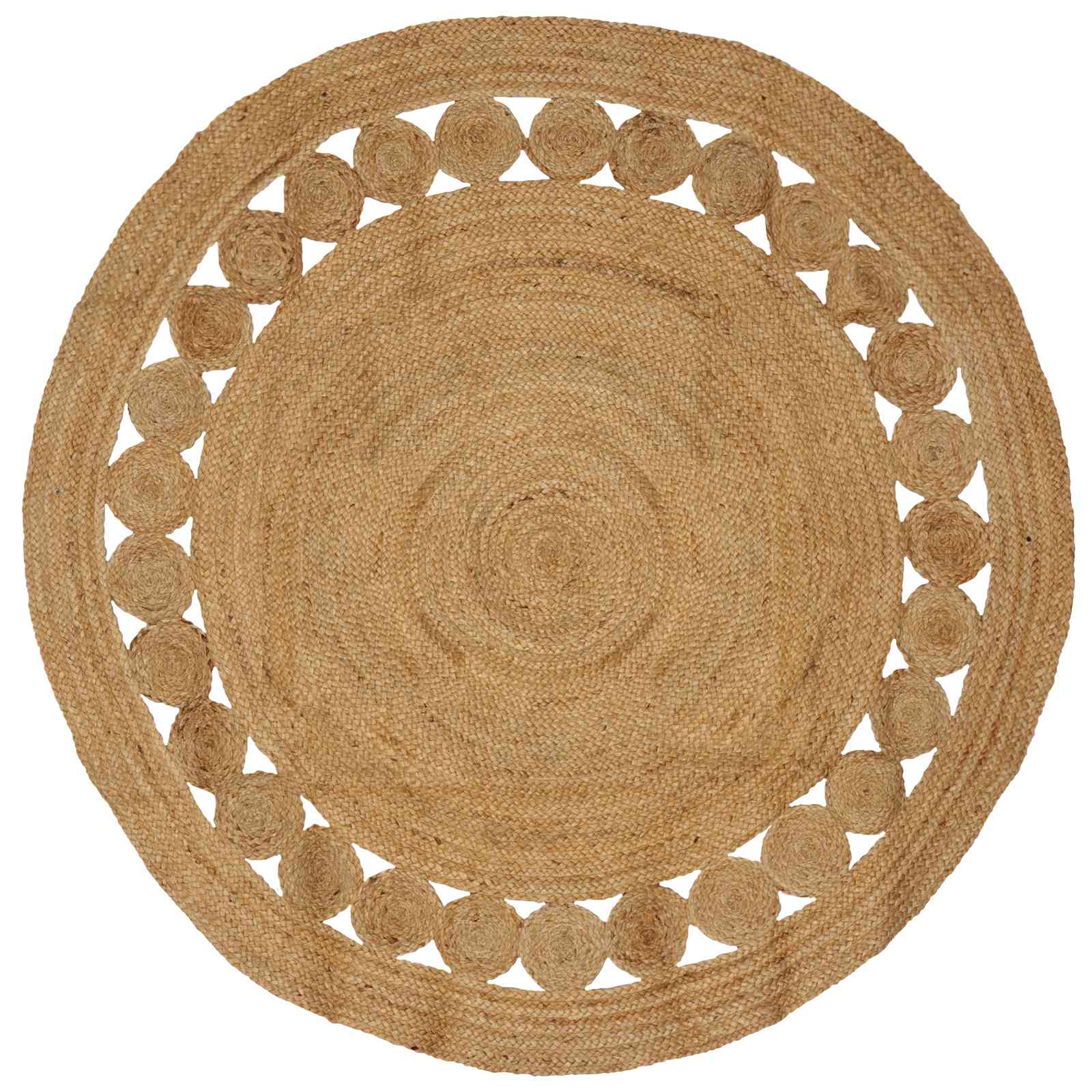 Vloerkleden Naturel Ø 180 cm Jute