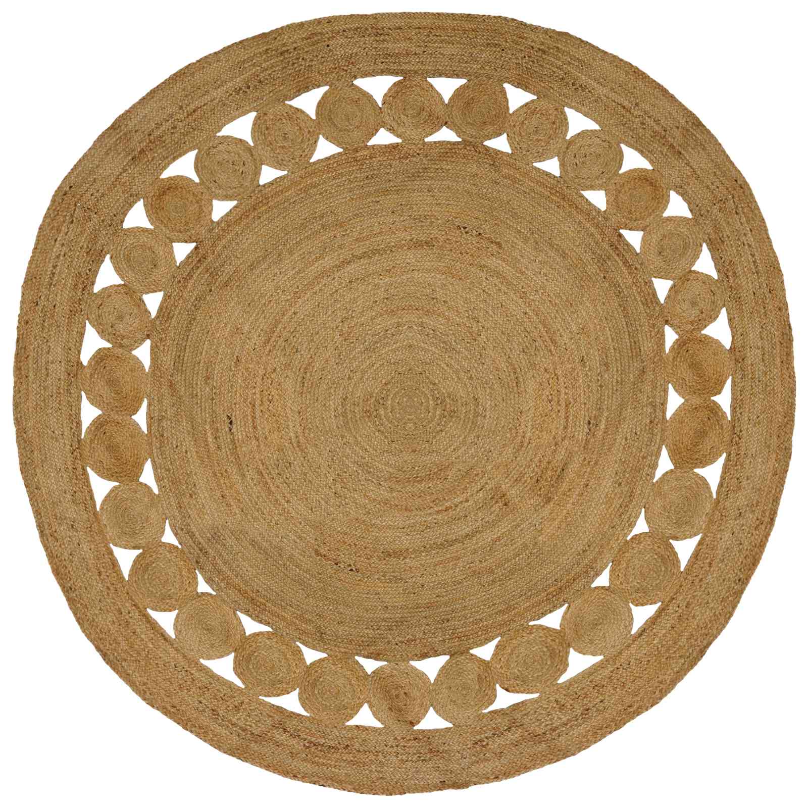 Vloerkleden Naturel Ø 240 cm Jute