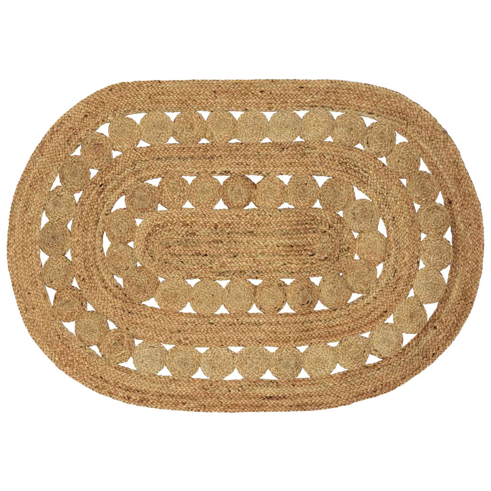 Gebied Tapijt Naturel 100 x 152 cm Jute