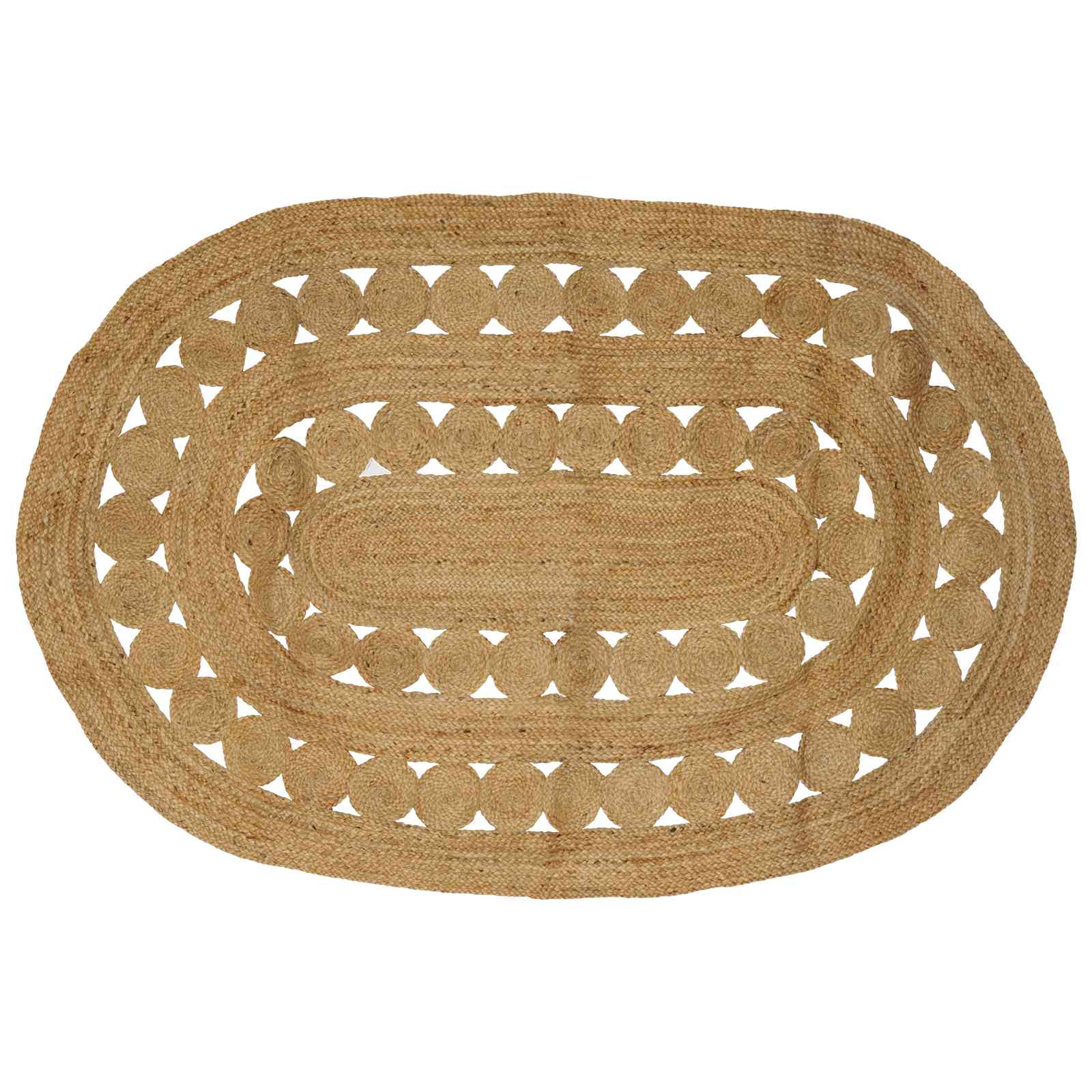 Vloerkleden Naturel 152 x 245 cm Jute