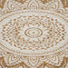 Vloerkleden Bloemen Natuurlijk met Witte Print 152 x 245 cm