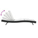 Ligstoel 3 st poly rattan Zwart en Wit