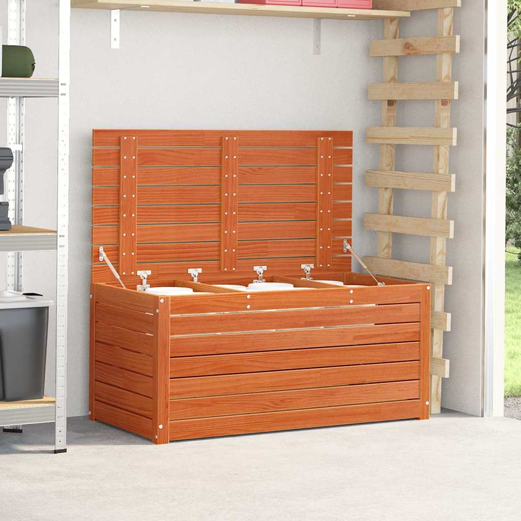 Opslagdoos Bewerkt hout 101 x 50,5 x 46,5 cm Wasbruin