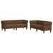 Woonkamer Bank 2 st Bruin Stof