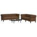Woonkamer Bank 2 st Bruin Stof