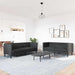 Woonkamer Bank 2 st Zwart Nep Leer