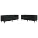 Woonkamer Bank 2 st Zwart Nep Leer