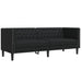 Woonkamer Bank 2 st Zwart Nep Leer